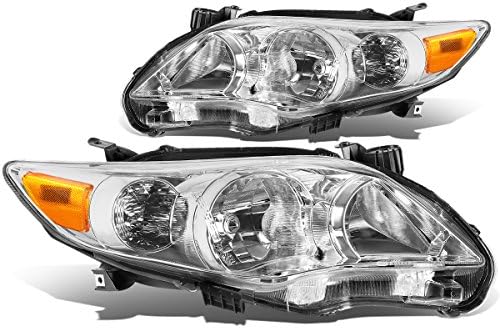 Conjunto faros DNA MOTORING para Toyota Corolla 2011-2013, cromado ámbar