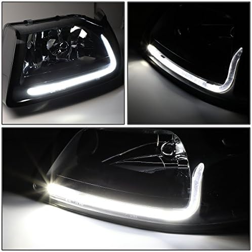 Conjunto faros LED DRL para Ford Mustang 1999-2004, carcasa negra