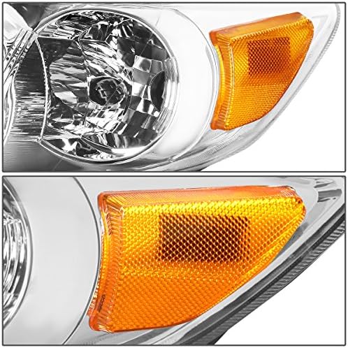 Conjunto faros DNA MOTORING para Toyota Corolla 2011-2013, cromado ámbar