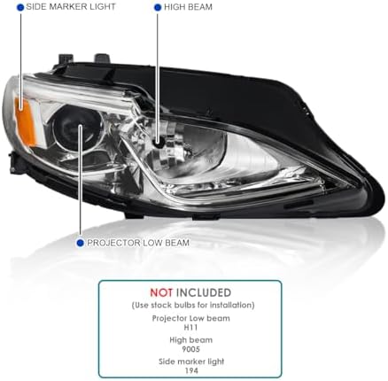 Faros proyectores cromados para Chevy Malibu 2019-2024, par halógenos