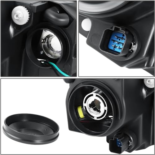 Conjunto faros estilo OE para Ford Fusion 2010-2012, par negro