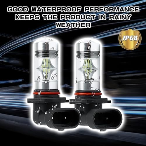 Bombillas LED 9005/9006 para faros y antiniebla, 100W blancas