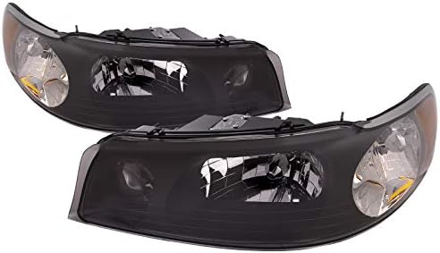 Faros halógenos negros para Lincoln Town Car 1998-2002