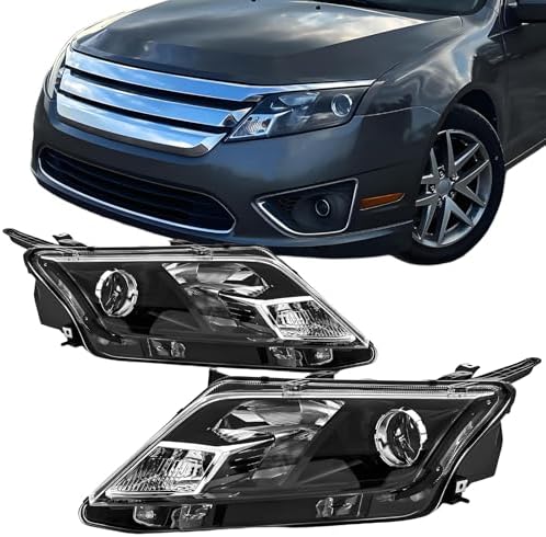 Conjunto faros estilo OE para Ford Fusion 2010-2012, par negro