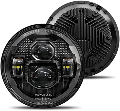 Faros LED redondos antideslumbrantes ultra brillantes para Jeep Wrangler y compatibles