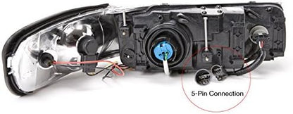 Faros halógenos cromados para Lincoln Town Car 1998-2002