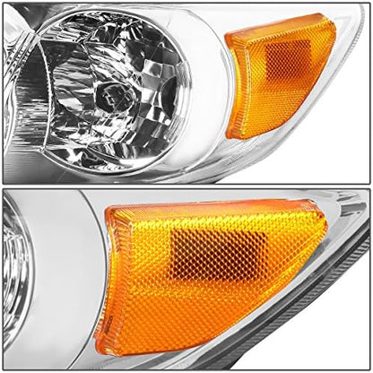 Conjunto faros DNA MOTORING para Toyota Corolla 2011-2013, cromado ámbar